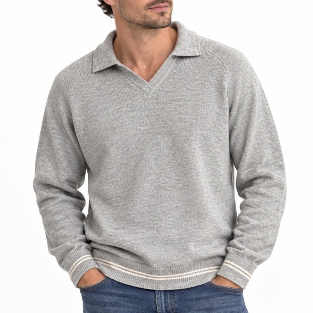 B. Draddy 100% Baby Alpaca Polo Sweater